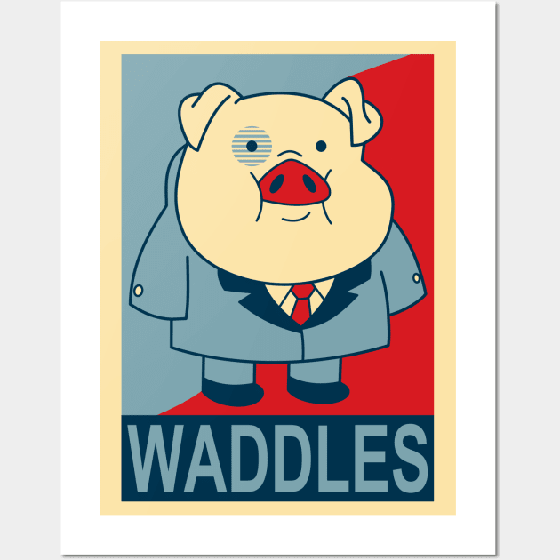 Waddles- "Hope" Poster Parody Wall Art by Ed's Craftworks